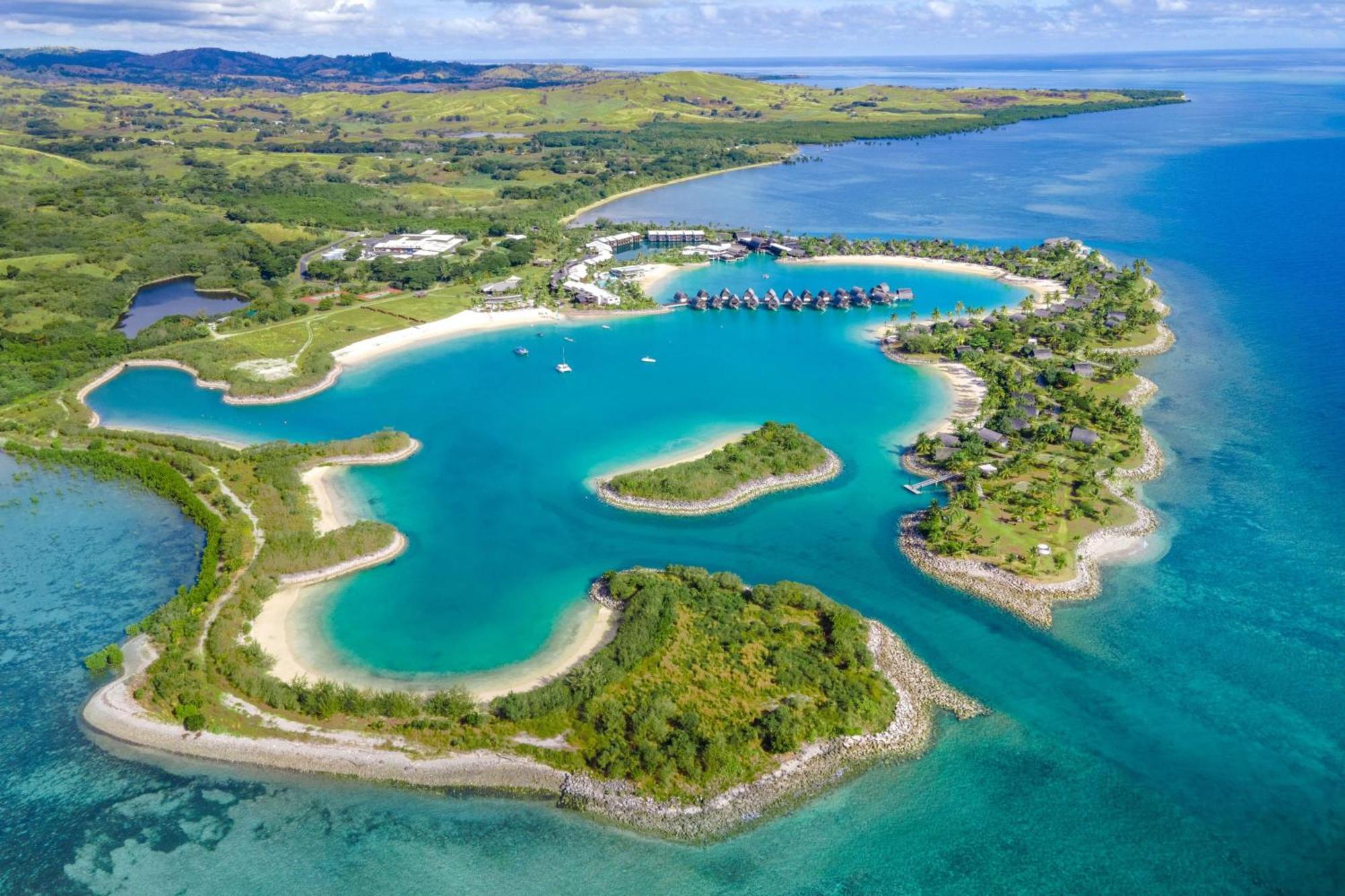 Fiji Marriott Resort Momi Bay Luaran gambar Aerial view of the resort